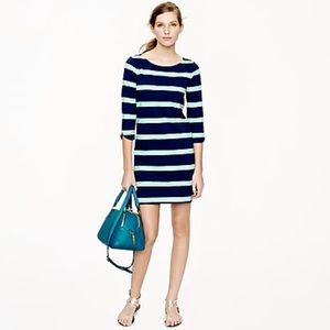 J crew mint green and navy Stripe Shirttale Dress!